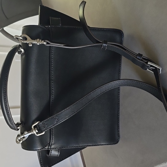 Aimee Kastenberg Phoenix Black Leather Satchel Crossbody Bag - Picture 5 of 9